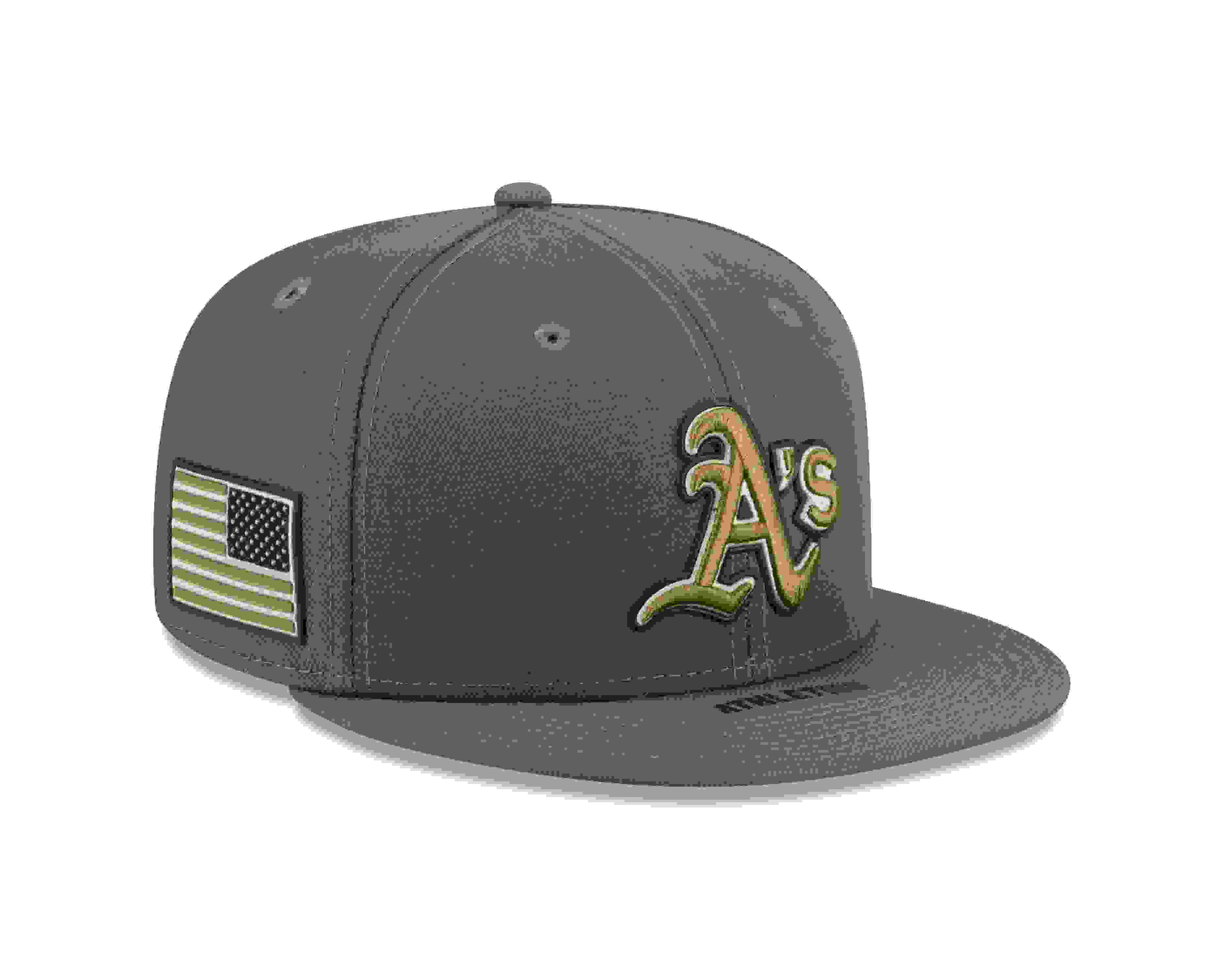New Era Oakland Athletics 9FIFTY Armed Forces Green Snapback Hat